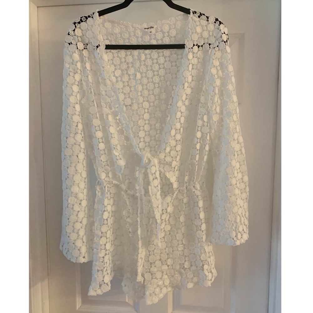 White Coverup Romper